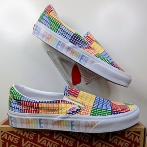 New With Box! Vans Classic Slip-On Pride Shoes Multicolor